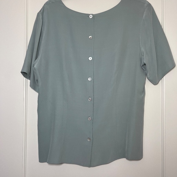 Vintage Classiques Entier 100% Silk Drapey Blouse Top with button back - Picture 2 of 3